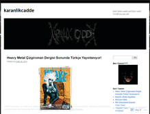 Tablet Screenshot of karanlikcadde.wordpress.com