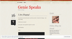 Desktop Screenshot of geniespeaks.wordpress.com