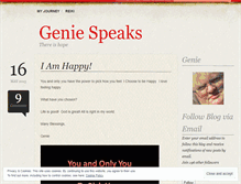 Tablet Screenshot of geniespeaks.wordpress.com