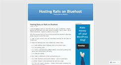 Desktop Screenshot of bluehostrails.wordpress.com
