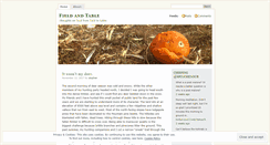 Desktop Screenshot of fieldandtable.wordpress.com