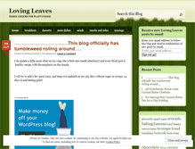 Tablet Screenshot of lovinleaves.wordpress.com