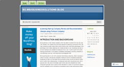 Desktop Screenshot of bgmbabusinessolutions.wordpress.com