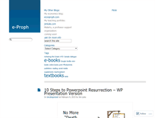 Tablet Screenshot of eproph.wordpress.com