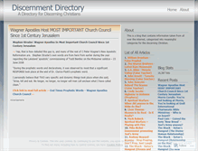 Tablet Screenshot of discernmentdirectory.wordpress.com