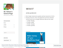 Tablet Screenshot of nelsonscience.wordpress.com
