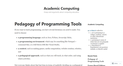 Desktop Screenshot of academiccomputing.wordpress.com