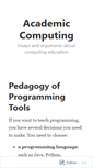 Mobile Screenshot of academiccomputing.wordpress.com