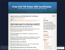 Tablet Screenshot of freefulltiltpokergiftcertificates.wordpress.com