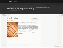 Tablet Screenshot of inclusiveentrepreneurship.wordpress.com