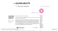 Desktop Screenshot of julesandjiblets.wordpress.com