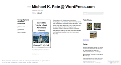 Desktop Screenshot of michaelkpate.wordpress.com