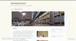 Desktop Screenshot of elisabethjones.wordpress.com