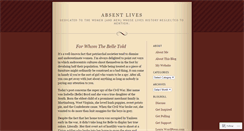 Desktop Screenshot of absentlives.wordpress.com