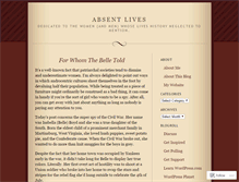 Tablet Screenshot of absentlives.wordpress.com