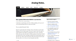 Desktop Screenshot of analognotes.wordpress.com