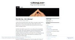 Desktop Screenshot of lifelonglover.wordpress.com