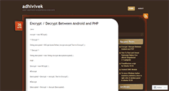 Desktop Screenshot of adhivivek.wordpress.com