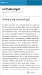 Mobile Screenshot of nothatsimple.wordpress.com
