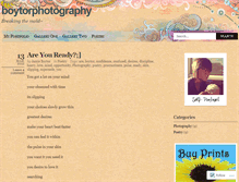 Tablet Screenshot of boytorphotography.wordpress.com