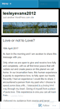 Mobile Screenshot of lesleyevans2012.wordpress.com