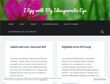 Tablet Screenshot of idiosyncraticeye.wordpress.com