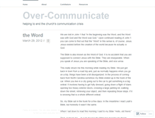 Tablet Screenshot of overcommunicate.wordpress.com