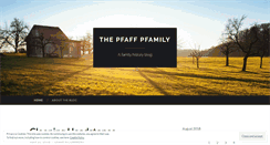 Desktop Screenshot of pfaffpfamily.wordpress.com