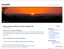 Tablet Screenshot of hysapple.wordpress.com