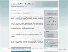 Tablet Screenshot of hackingtriks.wordpress.com