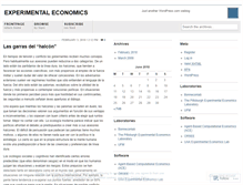 Tablet Screenshot of experimentaleconomics.wordpress.com