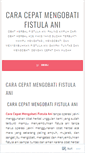 Mobile Screenshot of caracepatmengobatifistulaani.wordpress.com