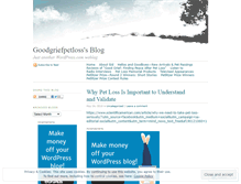 Tablet Screenshot of goodgriefpetloss.wordpress.com