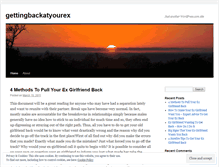 Tablet Screenshot of gettingbackatyourex.wordpress.com