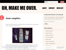 Tablet Screenshot of ohmakemeoverxo.wordpress.com