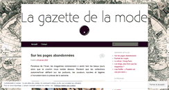 Desktop Screenshot of lagazettedelamode.wordpress.com