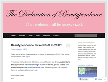 Tablet Screenshot of beautypendence.wordpress.com