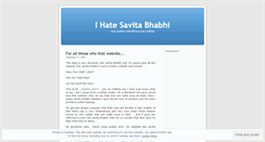 Desktop Screenshot of ihatesavitabhabhi.wordpress.com