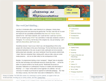 Tablet Screenshot of learningasrepresentation.wordpress.com