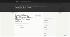Desktop Screenshot of amarillohomes.wordpress.com