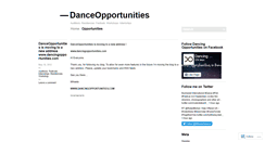 Desktop Screenshot of danceopportunities.wordpress.com