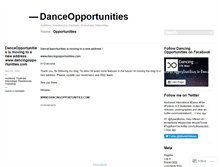 Tablet Screenshot of danceopportunities.wordpress.com