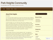 Tablet Screenshot of parkheightscommunity.wordpress.com