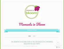 Tablet Screenshot of momentsinbloom.wordpress.com