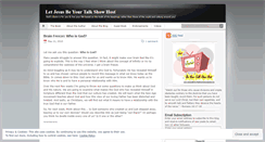 Desktop Screenshot of letjesusbeyourtalkshowhost.wordpress.com