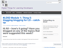 Tablet Screenshot of ld5d.wordpress.com