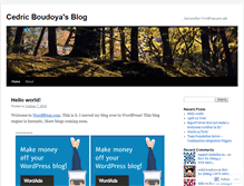 Tablet Screenshot of cedricboudoya.wordpress.com