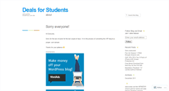 Desktop Screenshot of dealsforstudents.wordpress.com