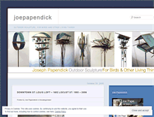 Tablet Screenshot of joepapendick.wordpress.com