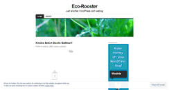 Desktop Screenshot of ecorooster.wordpress.com